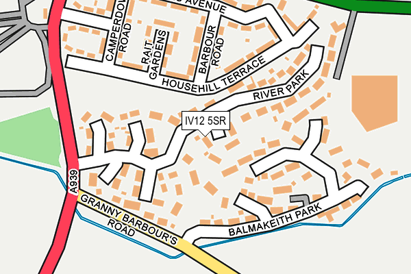 IV12 5SR map - OS OpenMap – Local (Ordnance Survey)