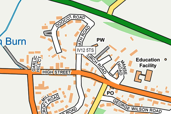 IV12 5TS map - OS OpenMap – Local (Ordnance Survey)