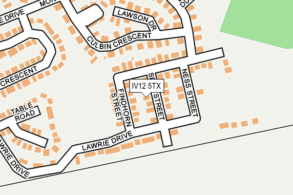 IV12 5TX map - OS OpenMap – Local (Ordnance Survey)