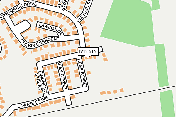 IV12 5TY map - OS OpenMap – Local (Ordnance Survey)