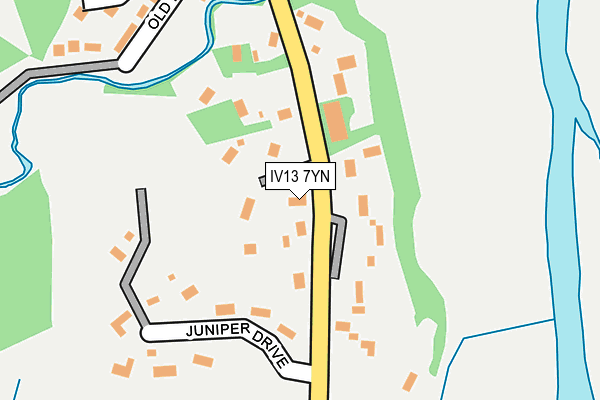 IV13 7YN map - OS OpenMap – Local (Ordnance Survey)