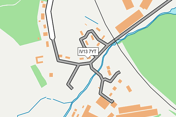 IV13 7YT map - OS OpenMap – Local (Ordnance Survey)