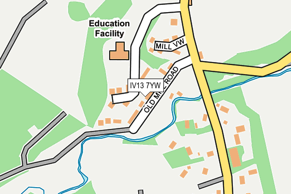 IV13 7YW map - OS OpenMap – Local (Ordnance Survey)