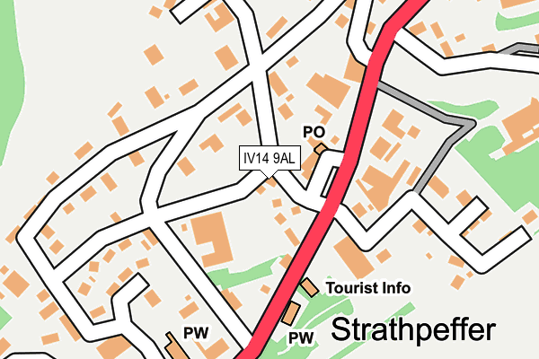 IV14 9AL map - OS OpenMap – Local (Ordnance Survey)