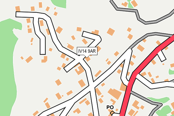 IV14 9AR map - OS OpenMap – Local (Ordnance Survey)