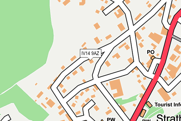 IV14 9AZ map - OS OpenMap – Local (Ordnance Survey)