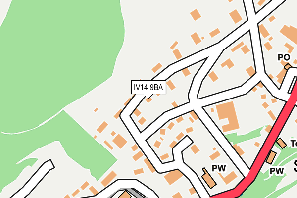 IV14 9BA map - OS OpenMap – Local (Ordnance Survey)