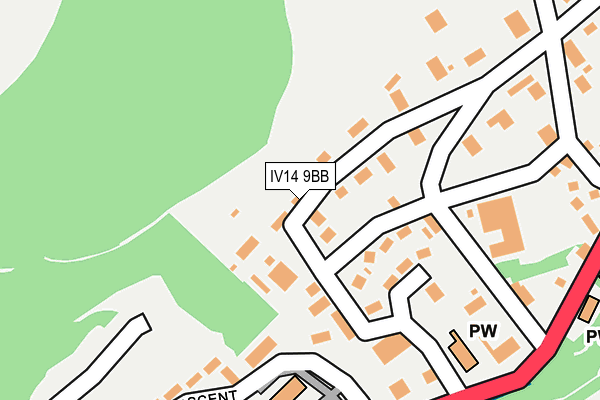 IV14 9BB map - OS OpenMap – Local (Ordnance Survey)
