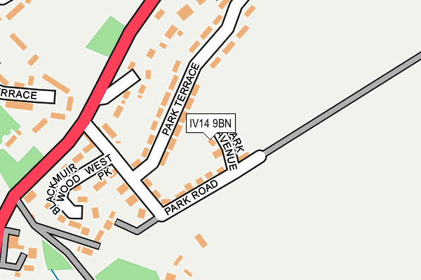 IV14 9BN map - OS OpenMap – Local (Ordnance Survey)