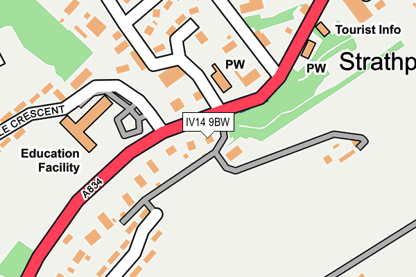 IV14 9BW map - OS OpenMap – Local (Ordnance Survey)