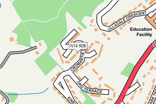 IV14 9DB map - OS OpenMap – Local (Ordnance Survey)