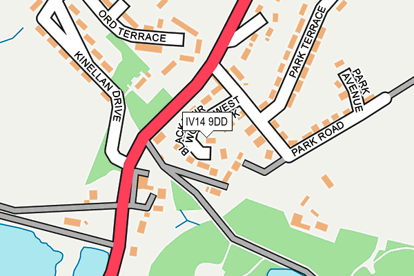IV14 9DD map - OS OpenMap – Local (Ordnance Survey)