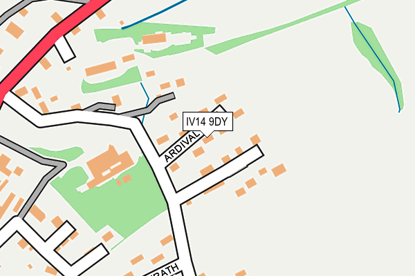 IV14 9DY map - OS OpenMap – Local (Ordnance Survey)