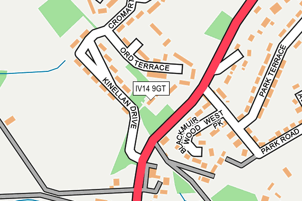 IV14 9GT map - OS OpenMap – Local (Ordnance Survey)
