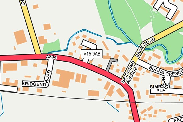 IV15 9AB map - OS OpenMap – Local (Ordnance Survey)