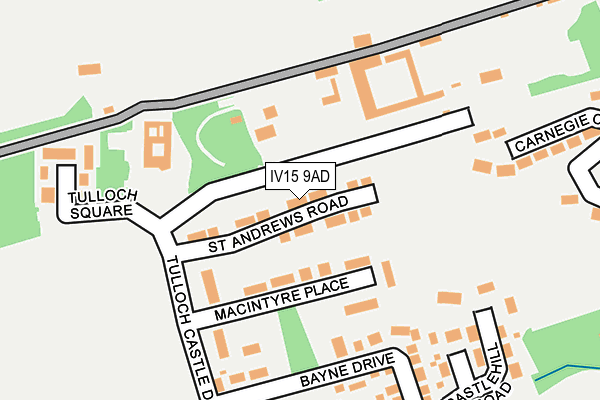 IV15 9AD map - OS OpenMap – Local (Ordnance Survey)