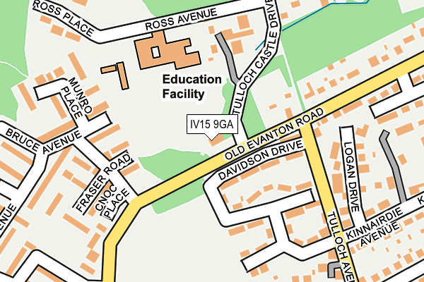 IV15 9GA map - OS OpenMap – Local (Ordnance Survey)
