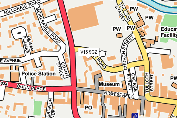 IV15 9GZ map - OS OpenMap – Local (Ordnance Survey)