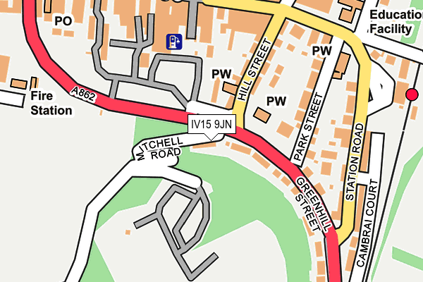 IV15 9JN map - OS OpenMap – Local (Ordnance Survey)