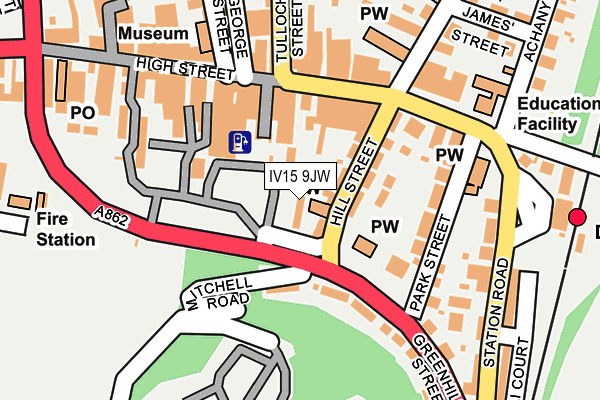 IV15 9JW map - OS OpenMap – Local (Ordnance Survey)