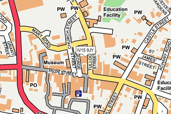 IV15 9JY map - OS OpenMap – Local (Ordnance Survey)