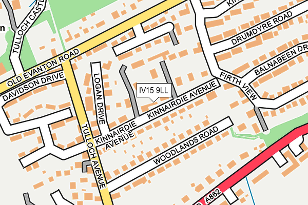 IV15 9LL map - OS OpenMap – Local (Ordnance Survey)