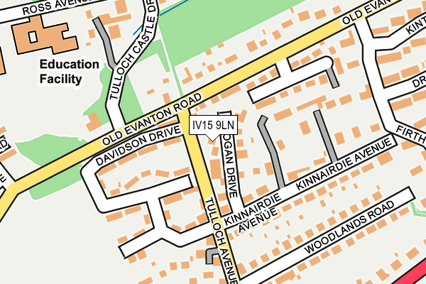 IV15 9LN map - OS OpenMap – Local (Ordnance Survey)