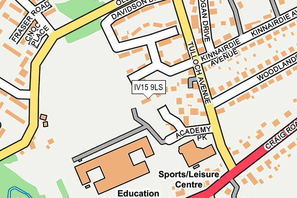 IV15 9LS map - OS OpenMap – Local (Ordnance Survey)