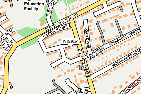 IV15 9LW map - OS OpenMap – Local (Ordnance Survey)