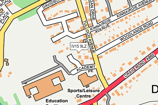 IV15 9LZ map - OS OpenMap – Local (Ordnance Survey)