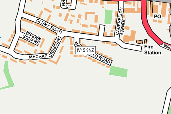 IV15 9NZ map - OS OpenMap – Local (Ordnance Survey)
