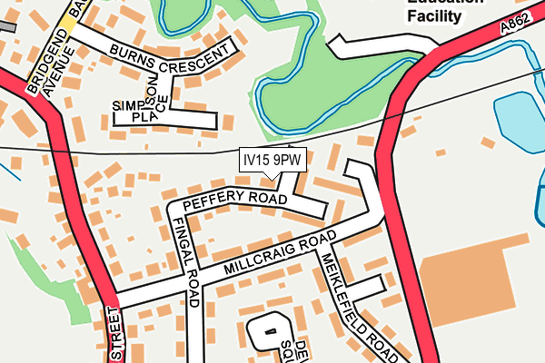 IV15 9PW map - OS OpenMap – Local (Ordnance Survey)