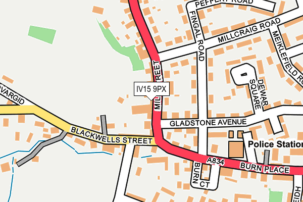 IV15 9PX map - OS OpenMap – Local (Ordnance Survey)