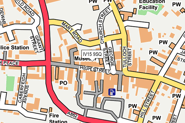 IV15 9SQ map - OS OpenMap – Local (Ordnance Survey)