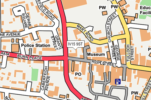 IV15 9ST map - OS OpenMap – Local (Ordnance Survey)