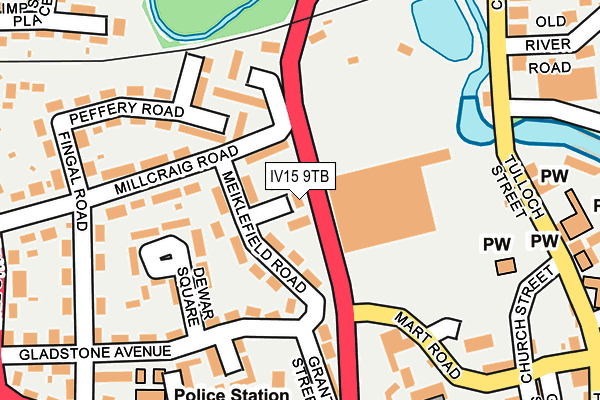 IV15 9TB map - OS OpenMap – Local (Ordnance Survey)