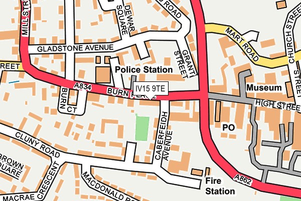 IV15 9TE map - OS OpenMap – Local (Ordnance Survey)