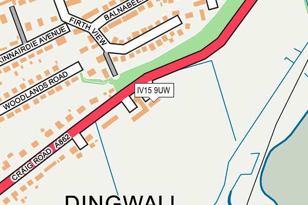 IV15 9UW map - OS OpenMap – Local (Ordnance Survey)