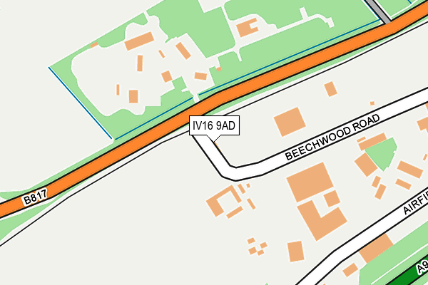 IV16 9AD map - OS OpenMap – Local (Ordnance Survey)