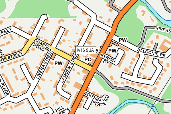 IV16 9UA map - OS OpenMap – Local (Ordnance Survey)