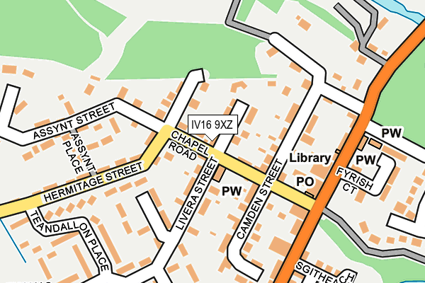 IV16 9XZ map - OS OpenMap – Local (Ordnance Survey)