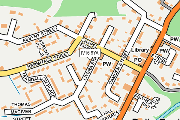 IV16 9YA map - OS OpenMap – Local (Ordnance Survey)