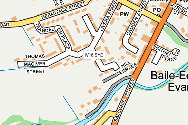 IV16 9YE map - OS OpenMap – Local (Ordnance Survey)