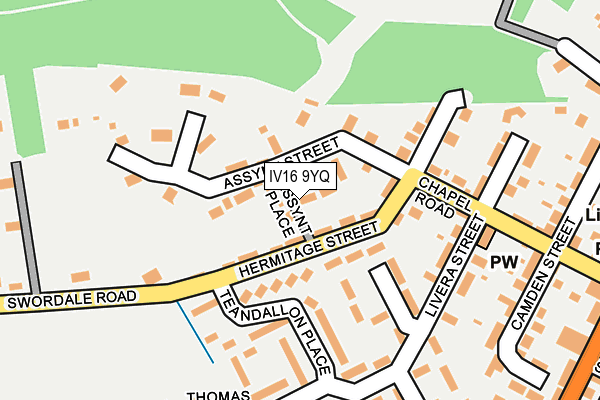 IV16 9YQ map - OS OpenMap – Local (Ordnance Survey)