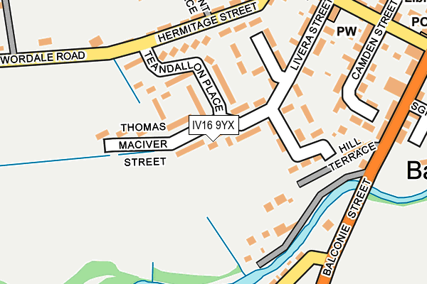 IV16 9YX map - OS OpenMap – Local (Ordnance Survey)