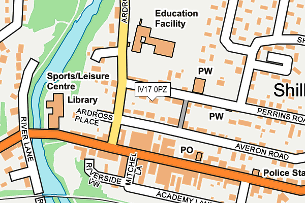 IV17 0PZ map - OS OpenMap – Local (Ordnance Survey)