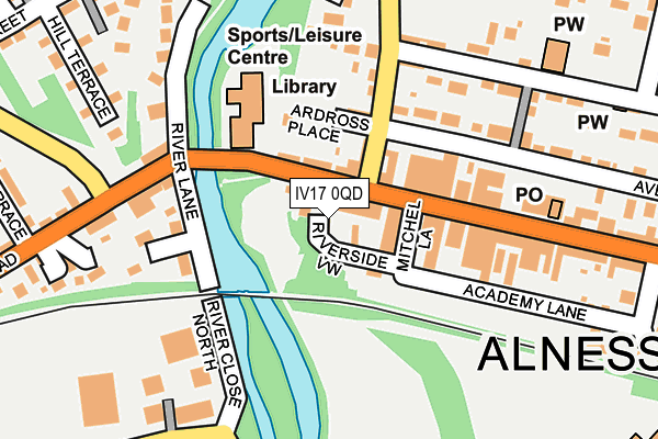 IV17 0QD map - OS OpenMap – Local (Ordnance Survey)