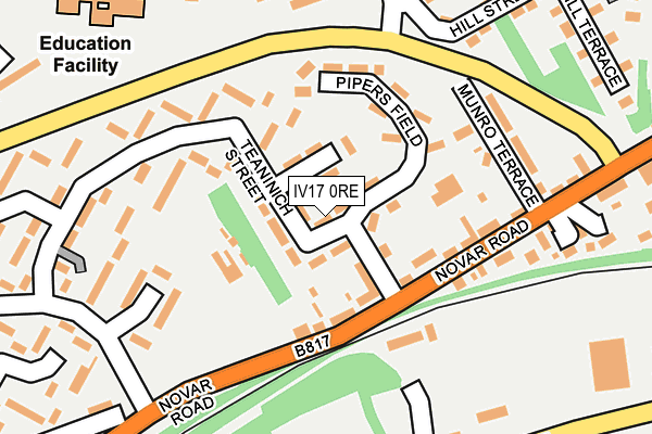 IV17 0RE map - OS OpenMap – Local (Ordnance Survey)