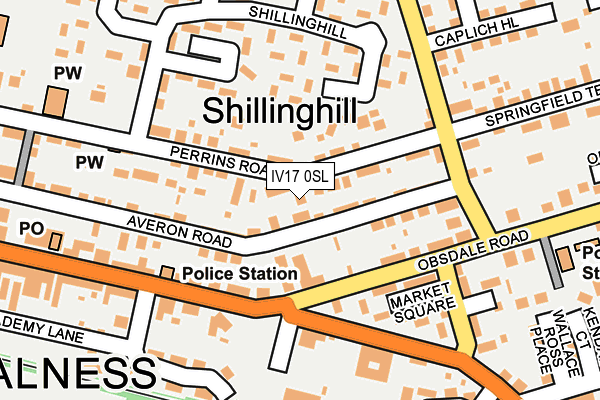 IV17 0SL map - OS OpenMap – Local (Ordnance Survey)