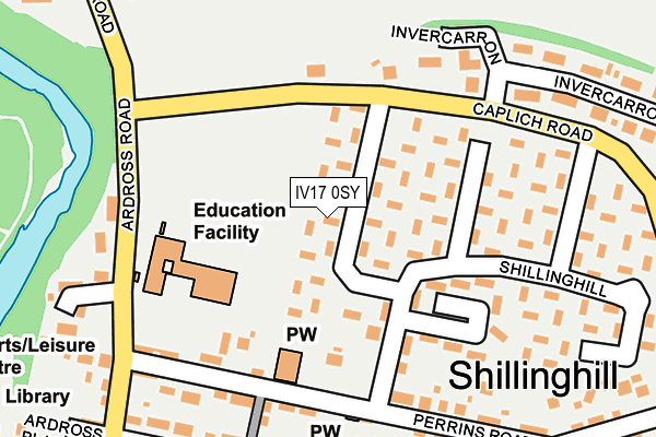 IV17 0SY map - OS OpenMap – Local (Ordnance Survey)